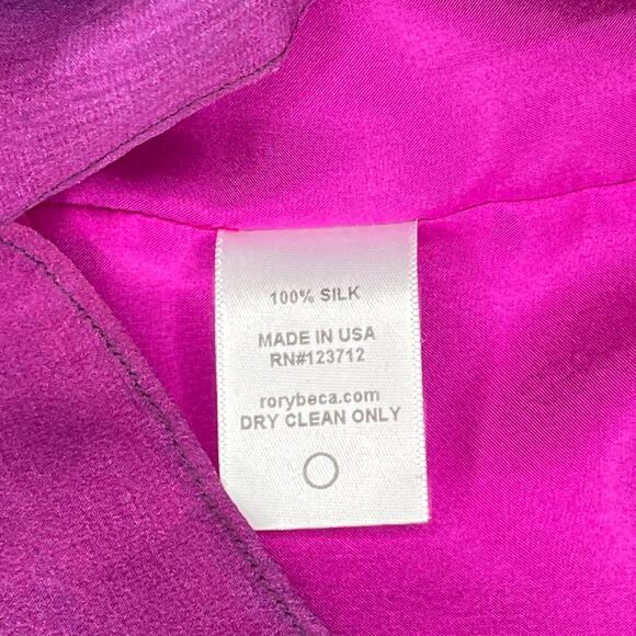 Rory Beca Rafael Cross Strap Back Dress Silk Ipanema Purple Size Medium NWT - Picture 7 of 9